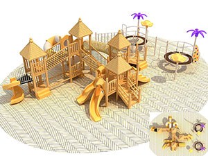 Kidsplayplay Serie de madera Gimnasio Equipamiento de juegos al aire libre Kinder TQ-MT506