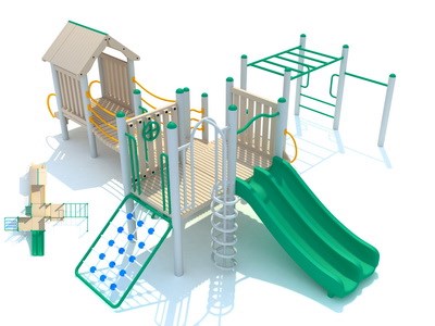 Equipo de juegos al aire libre de madera utilizado para preescolarTQ-MT513