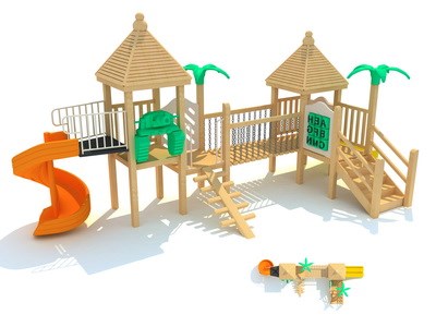 Kidsplayplay niños juegos de diapositivas al aire libre de plástico equipo de juegos al aire libre TQ-MT538