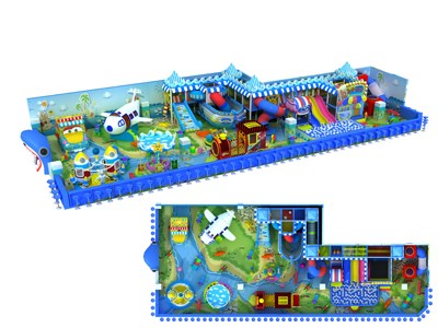 Patio interior de plástico Precio de juegos para niños Zona de juegos interior TQ-TQB180301T12