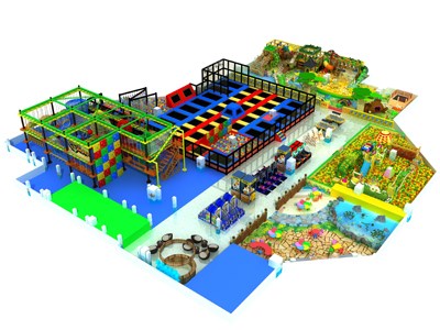 Diseño libre parque infantil cubierto de diversión para niños TQ-TQB180301T22