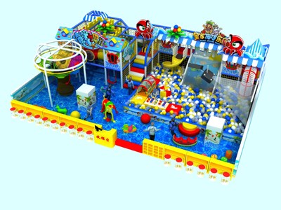 Hermoso océano eléctrico para niños, juegos infantiles comerciales interiores con pvc de madera de esponja de metal TQ-TQB180503T1