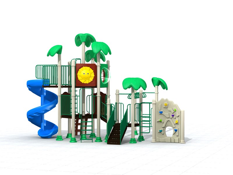 Equipo de juegos al aire libre comercial de diapositivas de plástico para niños TQ-ZR1168